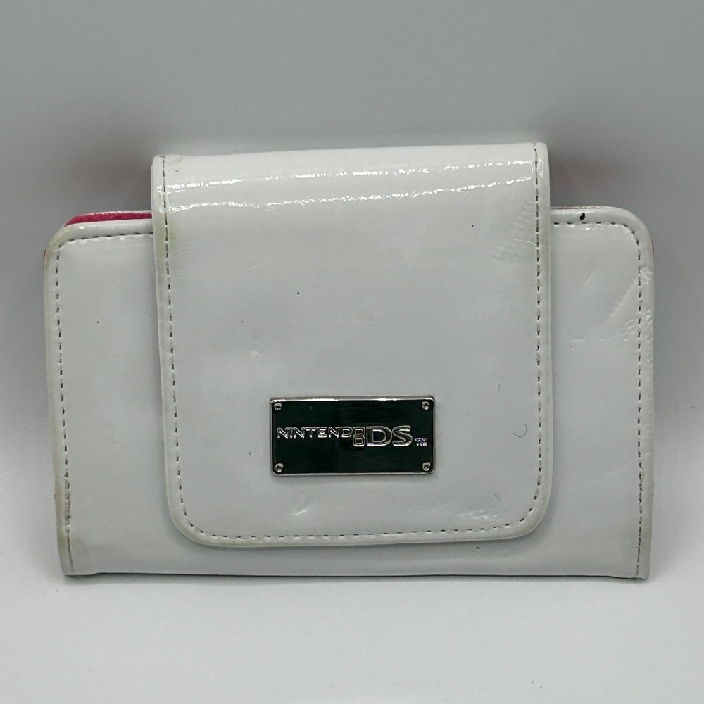 Nintendo DS White Patent Leather Magnetic Carrying Travel Case Y2K Girlie Gamer